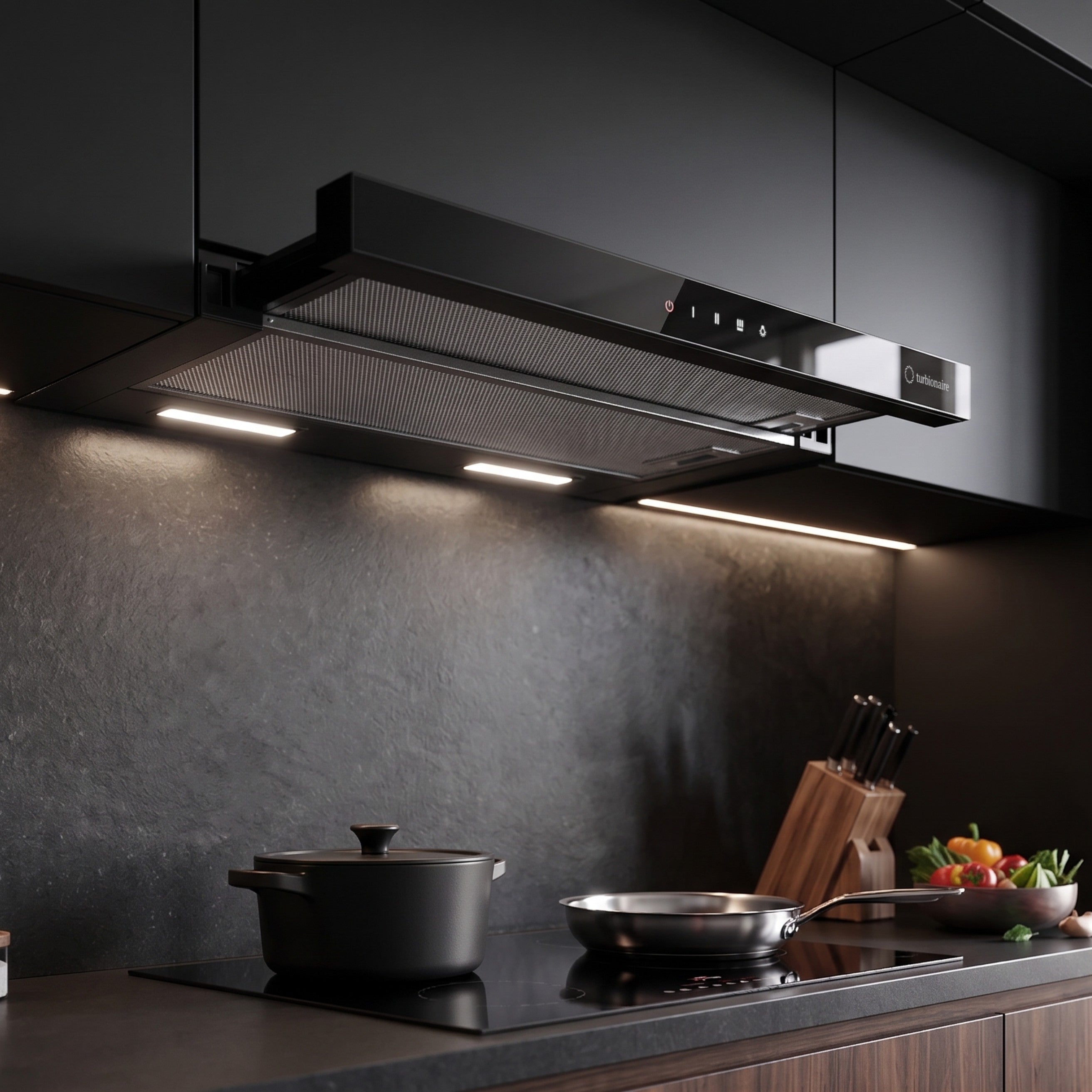 Cooker Hood Nara 60 Black Telescopic Turbionaire